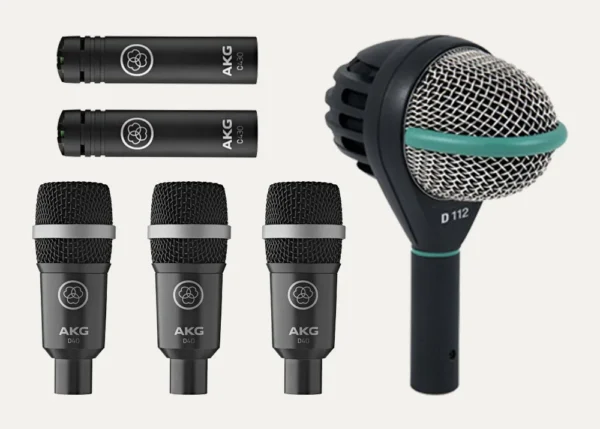Complete AKG Rhythm Pack drum mic set including kick, snare, tom and overhead microphones