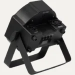 LED par can DMX stage light with power input and output connections