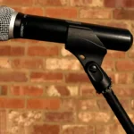 microphone on stand setup for speeches, vocals and live events