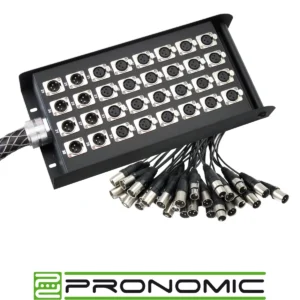 Pronomic 24 channel XLR snake with stage box and multicore cable for professional audio systems